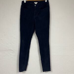 Daily Ritual Blue Corduroy Slim Fit Pants Womens 4 Fall Classic High Rise